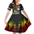 Hawaii Lei Day Family Matching Off Shoulder Maxi Dress and Hawaiian Shirt Hibiscus Wreath and Polynesian Pattern