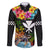 Hawaii Lei Day Family Matching Short Sleeve Bodycon Dress and Hawaiian Shirt Hibiscus Wreath and Polynesian Pattern