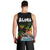 Hawaii Lei Day Men Tank Top Hibiscus Wreath and Polynesian Pattern