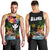 Hawaii Lei Day Men Tank Top Hibiscus Wreath and Polynesian Pattern