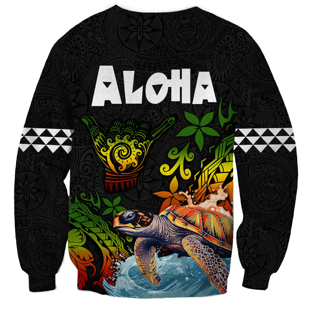 Hawaii Lei Day Sweatshirt Hibiscus Wreath and Polynesian Pattern LT03 - Polynesian Pride