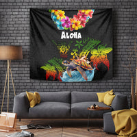 Hawaii Lei Day Tapestry Hibiscus Wreath and Polynesian Pattern LT03 - Polynesian Pride