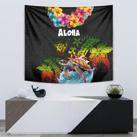 Hawaii Lei Day Tapestry Hibiscus Wreath and Polynesian Pattern LT03 - Polynesian Pride