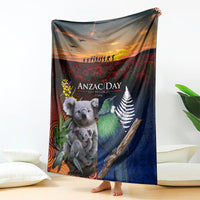 Australia and New Zealand ANZAC Day Blanket Tui Bird and Koala mix Maori and Aboriginal Pattern LT03 - Polynesian Pride