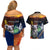 Australia and New Zealand ANZAC Day Couples Matching Off Shoulder Short Dress and Hawaiian Shirt Tui Bird and Koala mix Maori and Aboriginal Pattern