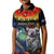 Australia and New Zealand ANZAC Day Kid Polo Shirt Tui Bird and Koala mix Maori and Aboriginal Pattern