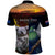 Australia and New Zealand ANZAC Day Polo Shirt Tui Bird and Koala mix Maori and Aboriginal Pattern