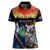 Australia and New Zealand ANZAC Day Women Polo Shirt Tui Bird and Koala mix Maori and Aboriginal Pattern