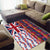 Hawaiian Lei Area Rug National Flag Striped Style