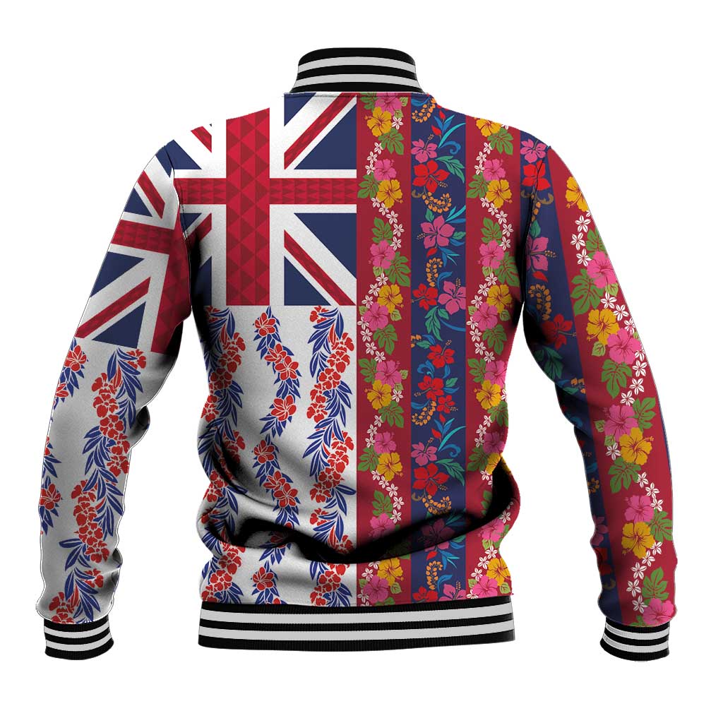 Hawaiian Lei Baseball Jacket National Flag Striped Style LT03 - Polynesian Pride