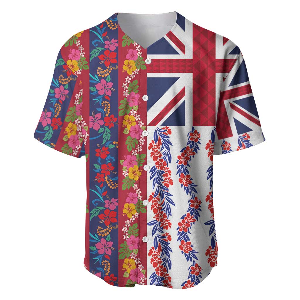 Hawaiian Lei Baseball Jersey National Flag Striped Style