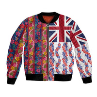 Hawaiian Lei Bomber Jacket National Flag Striped Style