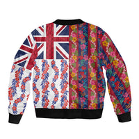 Hawaiian Lei Bomber Jacket National Flag Striped Style