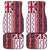 Hawaiian Lei Car Mats National Flag Striped Style