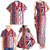 Hawaiian Lei Family Matching Tank Maxi Dress and Hawaiian Shirt National Flag Striped Style