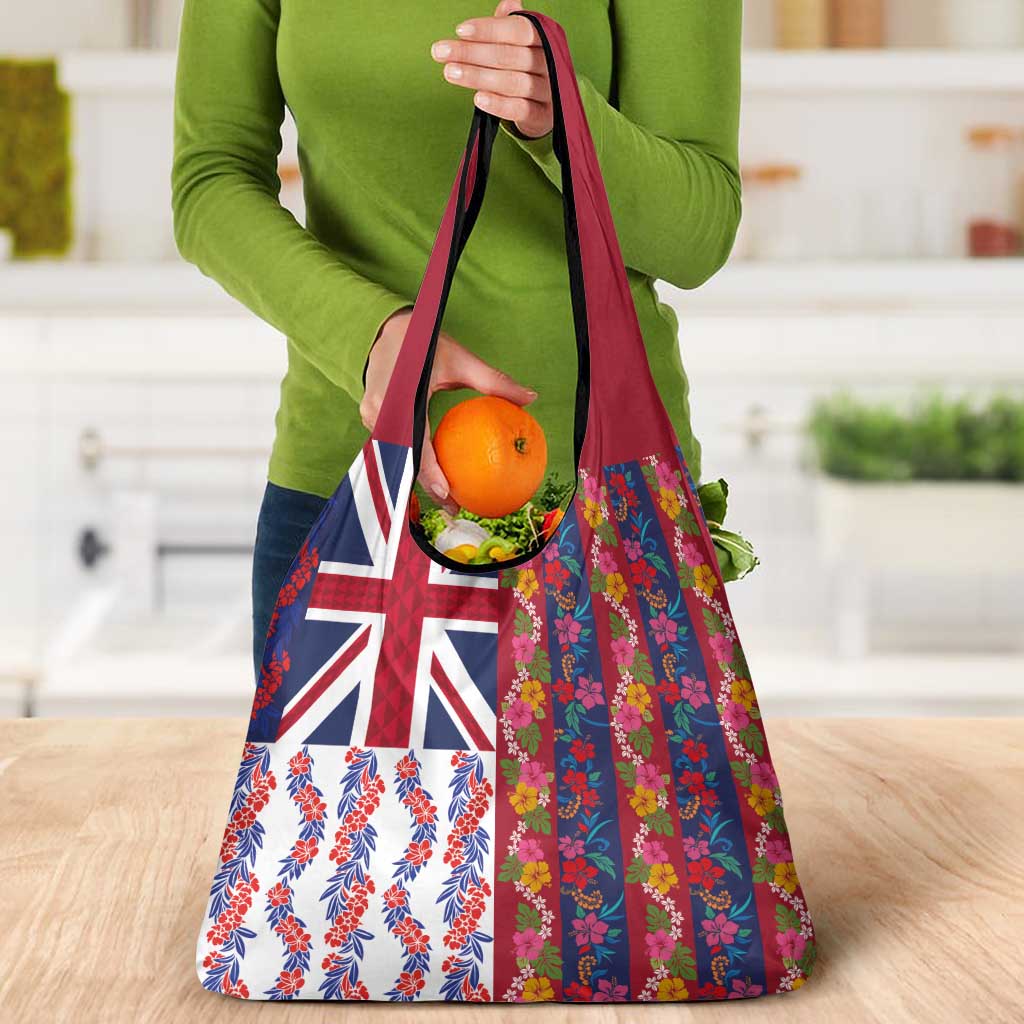 Hawaiian Lei Grocery Bag National Flag Striped Style LT03 - Polynesian Pride