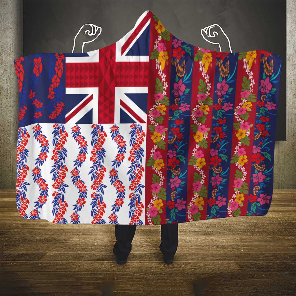 Hawaiian Lei Hooded Blanket National Flag Striped Style LT03 - Polynesian Pride