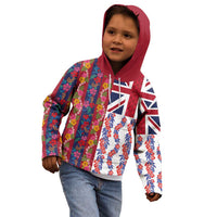 Hawaiian Lei Kid Hoodie National Flag Striped Style