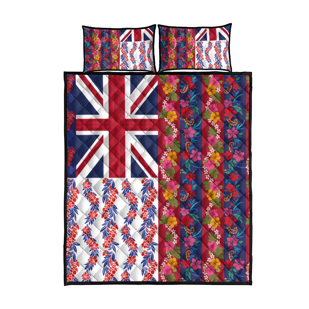 Hawaiian Lei Quilt Bed Set National Flag Striped Style