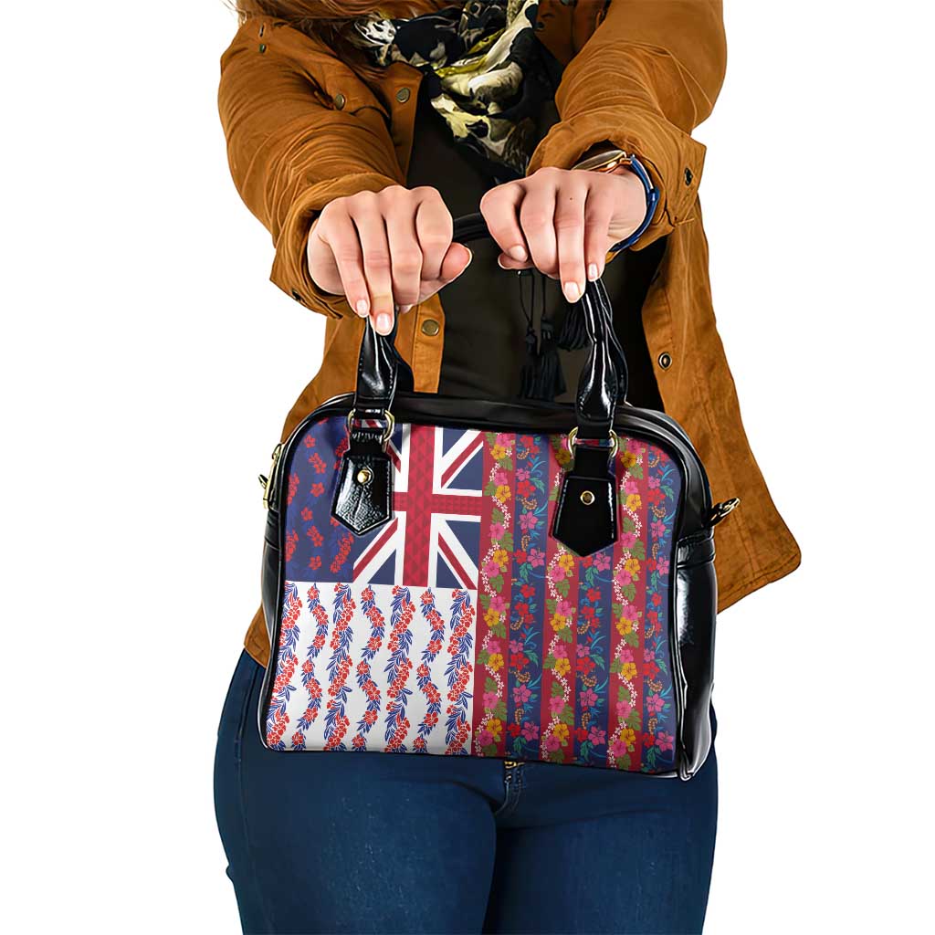 Hawaiian Lei Shoulder Handbag National Flag Striped Style
