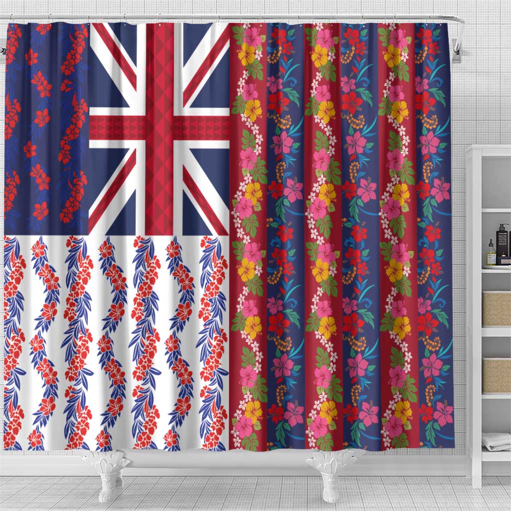 Hawaiian Lei Shower Curtain National Flag Striped Style