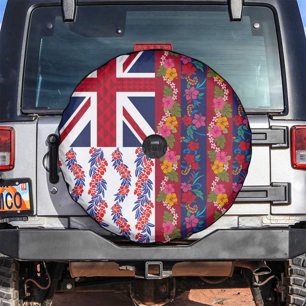 Hawaiian Lei Spare Tire Cover National Flag Striped Style