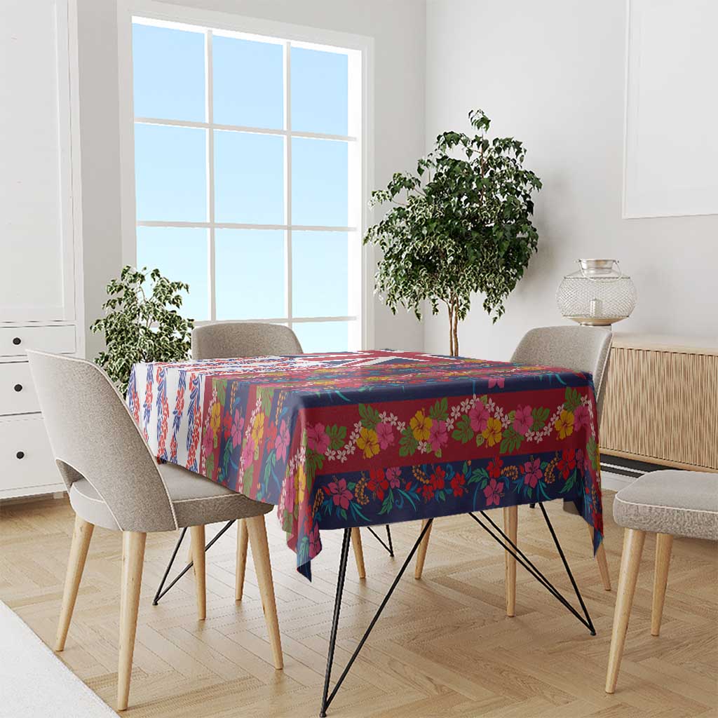 Hawaiian Lei Tablecloth National Flag Striped Style LT03 - Polynesian Pride