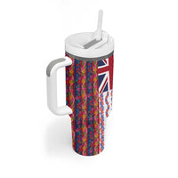 Hawaiian Lei Tumbler With Handle National Flag Striped Style LT03 - Polynesian Pride