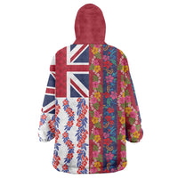 Hawaiian Lei Wearable Blanket Hoodie National Flag Striped Style LT03 - Polynesian Pride