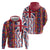 Hawaiian Lei Zip Hoodie National Flag Striped Style