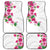 Hawaiian Hibiscus and Art Polynesian Tattoo Car Mats White Color