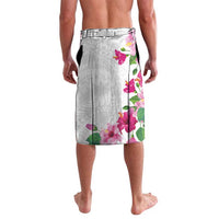 Hawaiian Hibiscus and Art Polynesian Tattoo Lavalava White Color