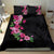 Hawaiian Hibiscus and Art Polynesian Tattoo Bedding Set Black Color