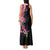 Hawaiian Hibiscus and Art Polynesian Tattoo Tank Maxi Dress Black Color