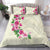 Hawaiian Hibiscus and Art Polynesian Tattoo Bedding Set Beige Color