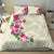 Hawaiian Hibiscus and Art Polynesian Tattoo Bedding Set Beige Color