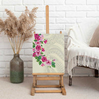 Hawaiian Hibiscus and Art Polynesian Tattoo Canvas Wall Art Beige Color LT03 - Polynesian Pride