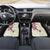 Hawaiian Hibiscus and Art Polynesian Tattoo Car Mats Beige Color