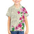 Hawaiian Hibiscus and Art Polynesian Tattoo Family Matching Off Shoulder Maxi Dress and Hawaiian Shirt Beige Color