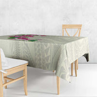 Hawaiian Hibiscus and Art Polynesian Tattoo Tablecloth Beige Color LT03 - Polynesian Pride