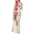 Hawaiian Hibiscus and Art Polynesian Tattoo Tank Maxi Dress Beige Color