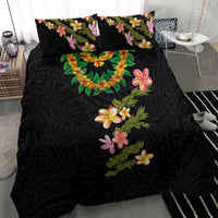 Hawaiian Lei Plumeria and Tropical Leaves Bedding Set Watercolor Style LT03 - Polynesian Pride