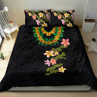 Hawaiian Lei Plumeria and Tropical Leaves Bedding Set Watercolor Style LT03 - Polynesian Pride