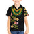 Hawaiian Lei Plumeria and Tropical Leaves Family Matching Off Shoulder Maxi Dress and Hawaiian Shirt Watercolor Style