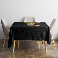 Hawaiian Lei Plumeria and Tropical Leaves Tablecloth Watercolor Style LT03 - Polynesian Pride