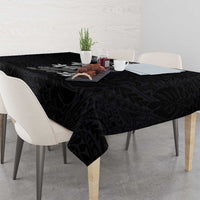 Hawaiian Lei Plumeria and Tropical Leaves Tablecloth Watercolor Style-Grayscale LT03 - Polynesian Pride