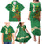 Hawaii Turtle Plumeria Flower Family Matching Puletasi and Hawaiian Shirt Polynesian Pattern Green Color