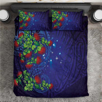 Matariki New Zealand Maori and Pohutukawa Bedding Set Galaxy Blue Sky Style