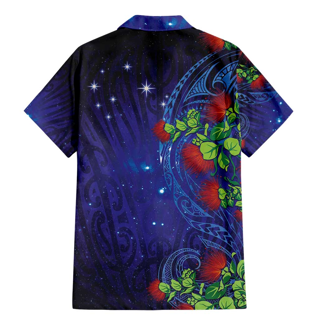 Matariki New Zealand Maori and Pohutukawa Family Matching Mermaid Dress and Hawaiian Shirt Galaxy Blue Sky Style