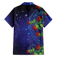 Matariki New Zealand Maori and Pohutukawa Family Matching Summer Maxi Dress and Hawaiian Shirt Galaxy Blue Sky Style